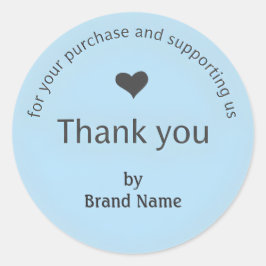 Adesivo Blue Minimalist Thank You Business Sticker 