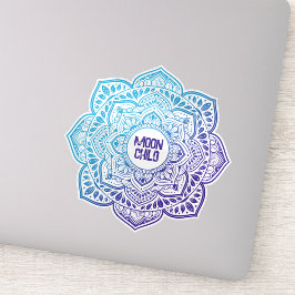 Adesivo Blue Moon Mandala Personalized Vinyl Sticker