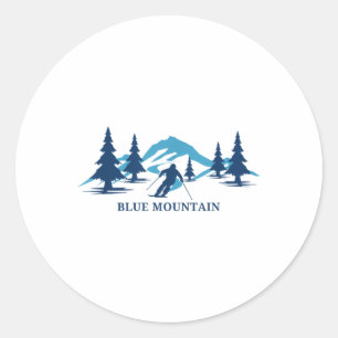 Adesivo Blue Mountain Ski Resort Skiier