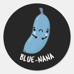 Adesivo Blue-nana Funny Banana Pun Dark BG