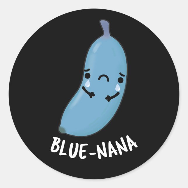 Adesivo Blue-nana Funny Banana Pun Dark BG (Frente)