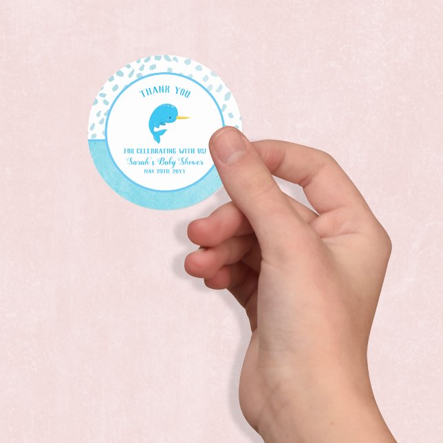 Adesivo Blue Narwhal Obrigado (Criador carregado)