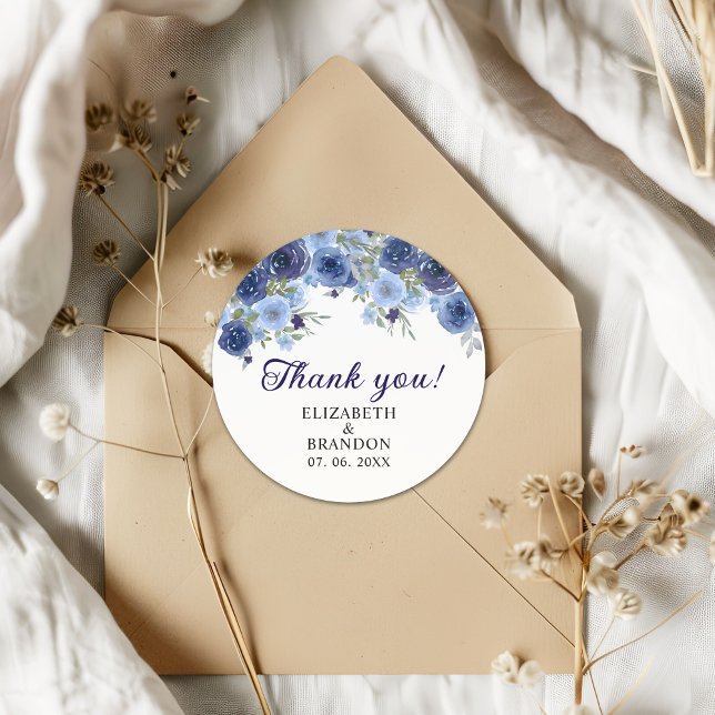 Adesivo Blue Navy Flowers - Rustic Wedding (Criador carregado)