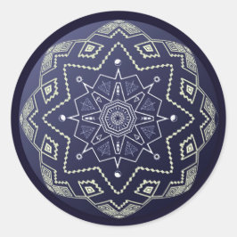Adesivo Blue Porcelain Sphere Mandala Sticker
