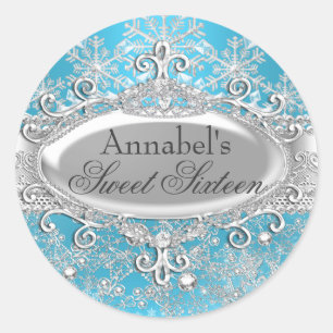 Adesivo Blue Princess Winter Wonderland Sweet 16