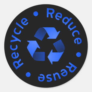 Adesivo Blue Reduz, reutilize, Reciclar Sticker