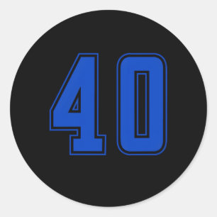 Adesivo Blue Royal Number 40 Team Junior Sports numerado U