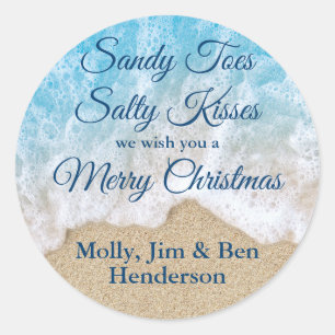 Adesivo Blue Sandy Toes Salty Kisses Feliz Natal