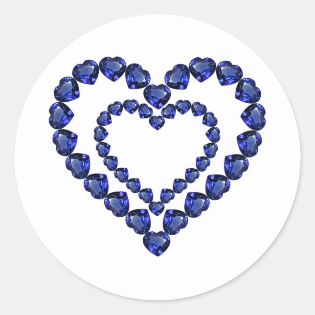 Adesivo Blue Sapphire Heart (Frente)