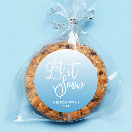 Adesivo Blue Script que deixa nevar Feriado de inverno