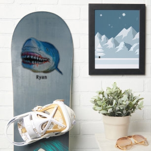 Adesivo Blue Shark Terror Ocean Marine Animal Cartoon Name