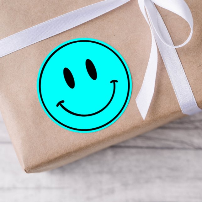 Adesivo Blue Smiley One Happy Dud/Gal Birthday Stickers (Criador carregado)