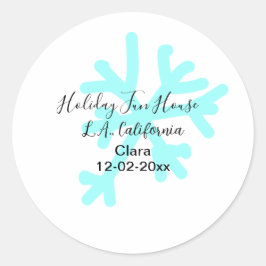 Adesivo Blue snowflakes holiday camping house place date