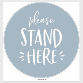 Adesivo Blue Social Distancing Covid-19 Large Floor Marker