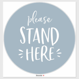 Adesivo Blue Social Distancing Covid-19 Large Floor Marker