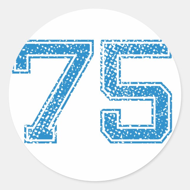 Adesivo Blue Sports Jerzee Número 75 (Frente)