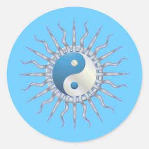 Adesivo Blue Starburst Yin Yang