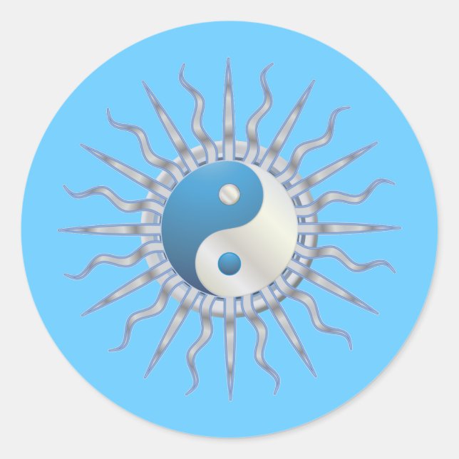 Adesivo Blue Starburst Yin Yang (Frente)