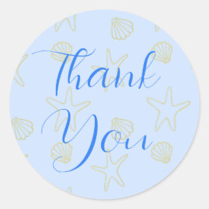 Adesivo Blue Summer Sea Shell e Star Beach Weding