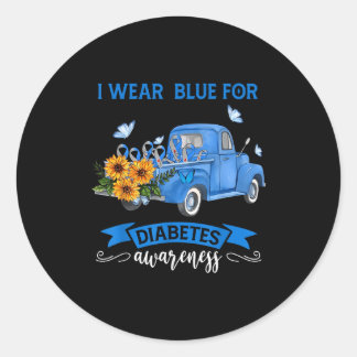 Adesivo Blue Sunflower Truck Vestimos Azul Para Diabetes A