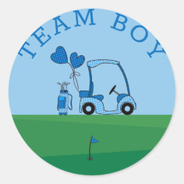 Adesivo Blue Team Boy Gender Revement Party Vote Golf