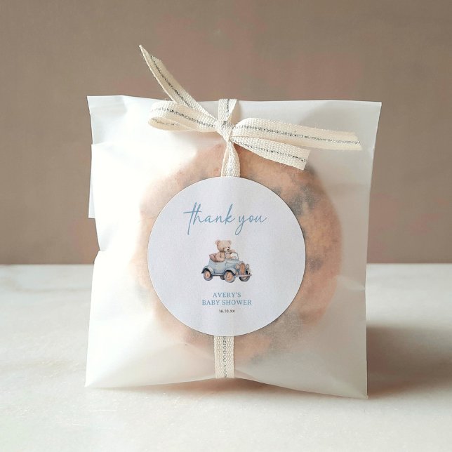 Adesivo Blue Teddy Bear Podemos Amassar Chá de fraldas De  (Criador carregado)