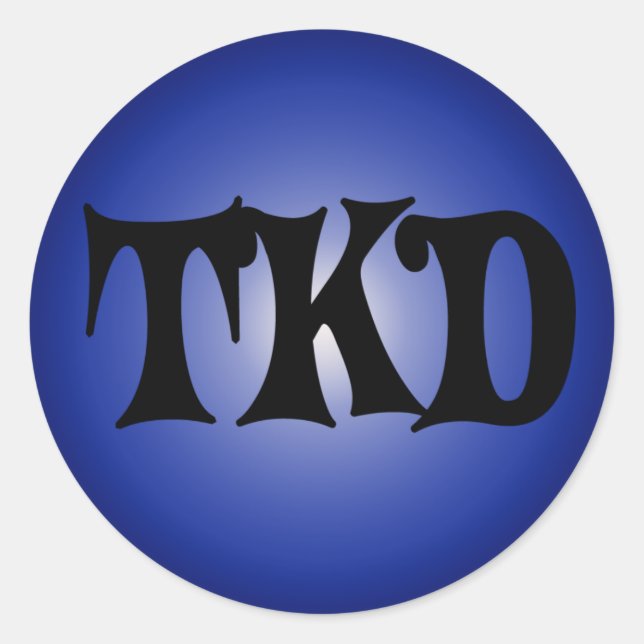 Adesivo Blue TKD Round Sticker (Frente)