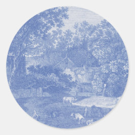 Adesivo Blue Toil de Jouy Country Shabby Elegance