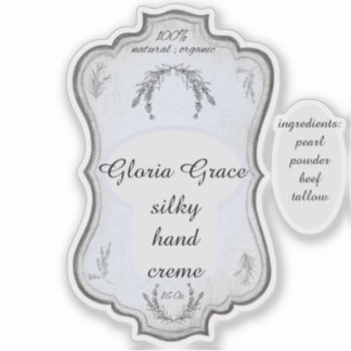 Adesivo Blue Vintage Lotion Antique Jar Bottle 