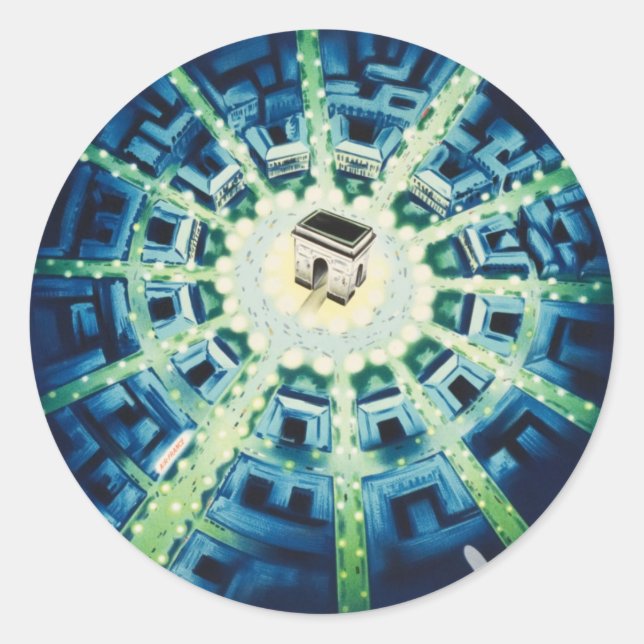 Adesivo Blue Vintage Paris Air Viagem Europe (Frente)