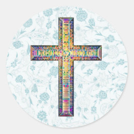 Adesivo Blue Vintage Style Faith Cross