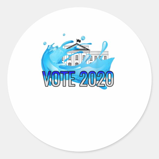 Adesivo Blue Wave Vote Blue Biden 2020 El Democrata (Frente)