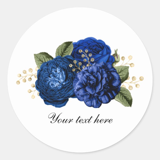 Adesivo Blue Wedding roses customizable (Frente)