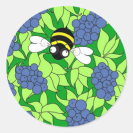 Adesivo Blueberry Bee Round Sticker