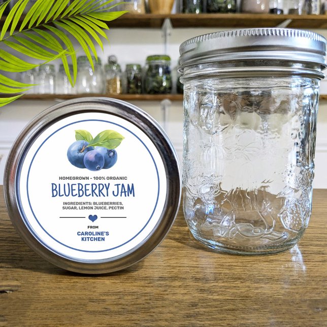 Adesivo Blueberry Canning Jar Label (Criador carregado)