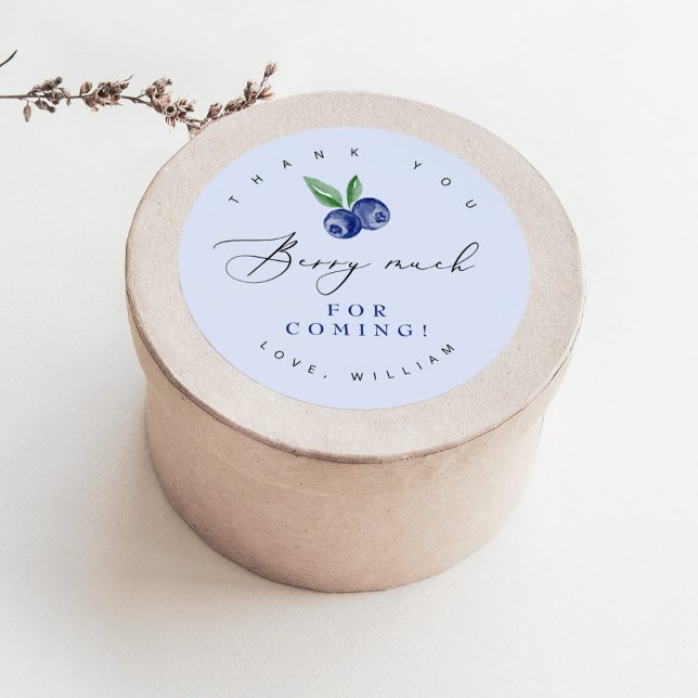 Adesivo Blueberry Muito obrigado por vir (Criador carregado)