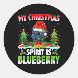 Adesivo Blueberry Vestindo Papai Noel - Espírito de Natal