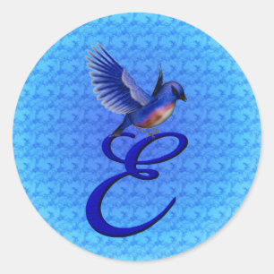 Adesivo Bluebird Monograma Inicial E Elegante