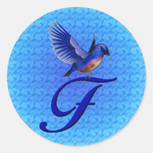 Adesivo Bluebird Monograma Inicial F Elegante