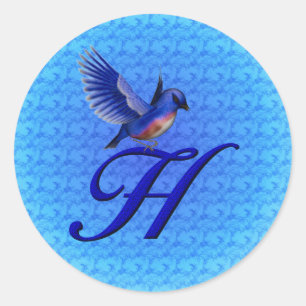 Adesivo Bluebird Monograma Inicial H Elegante