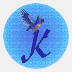 Adesivo Bluebird Monograma inicial K Elegante