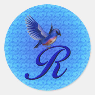 Adesivo Bluebird Monograma Inicial R Elegante