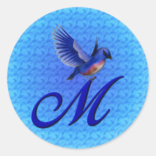 Adesivo Bluebird Monograma M Elegante inicial