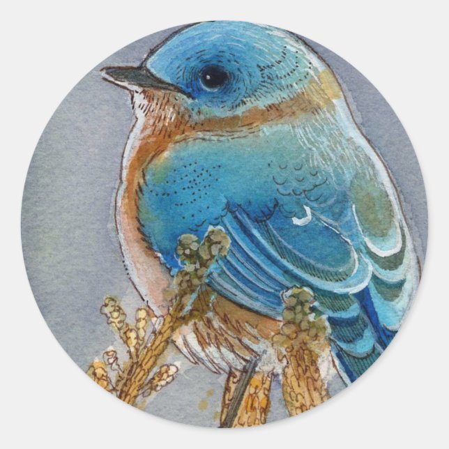 Adesivo Bluebird Watercolor (Frente)