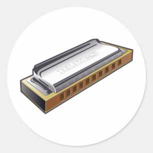 Adesivo Blues Harmonica - Sticker
