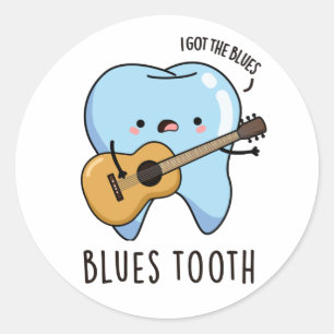 Adesivo Blues Tooth Cute Dental Music Pun
