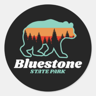 Adesivo Bluestone State Park West Virginia Bear Retro