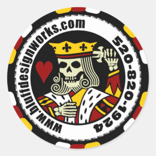 Adesivo bluffdesignworks.com Poker Chip Sticker