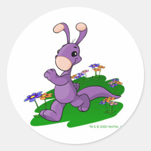 Adesivo Blumaroo roxo que marcha através da ilha de Roo