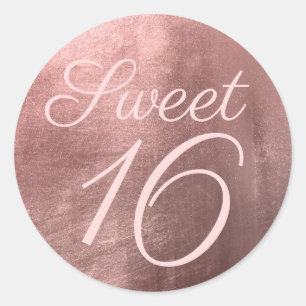 Adesivo Blush de Folha de Ouro Rosa Sweet Sixteen